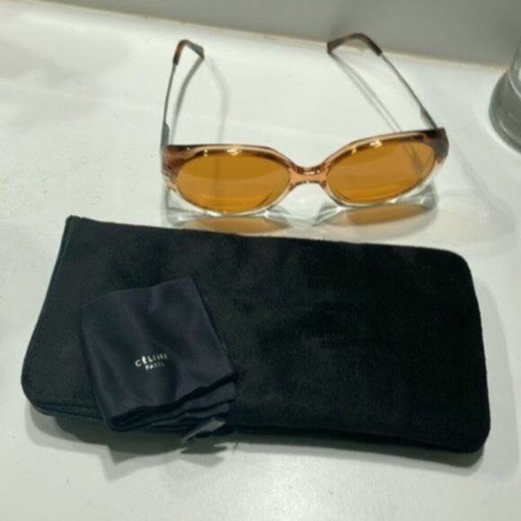 Celine 56mm Designer Sunglasses orange - Picture 3 of 9